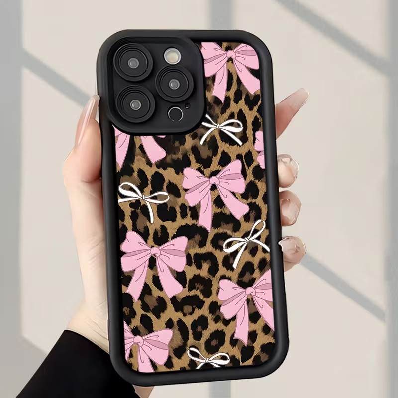 Leopard Print Bow Phone Case F - Apple Iphone 15 Pro Max 评论和价格